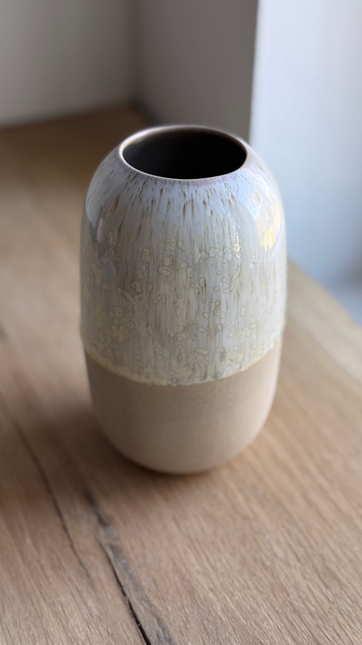Vase, Large Wide, Sand & Dip