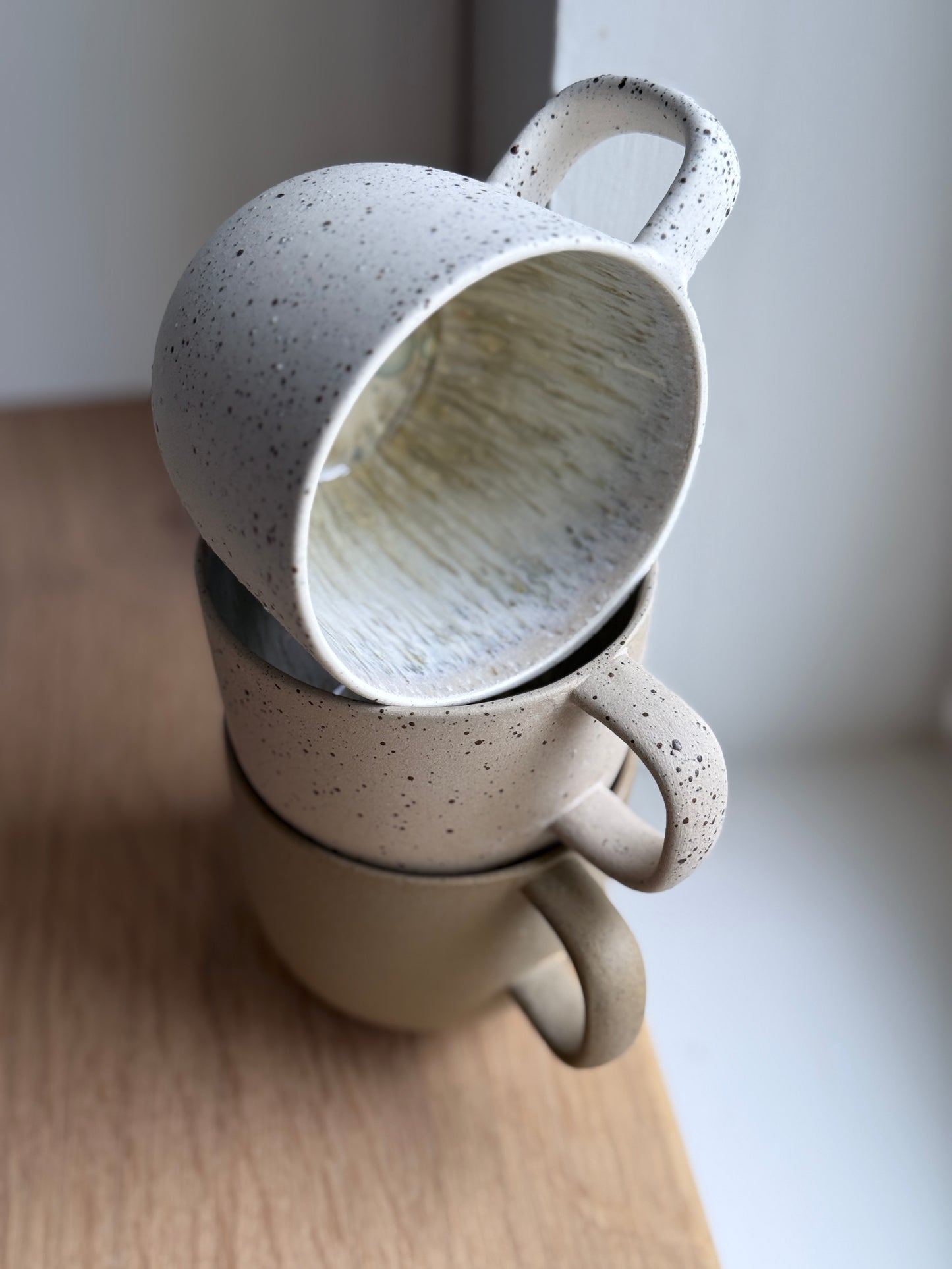 Mug with handle, Sand & Dots w/Crystal glaze (250 ml)