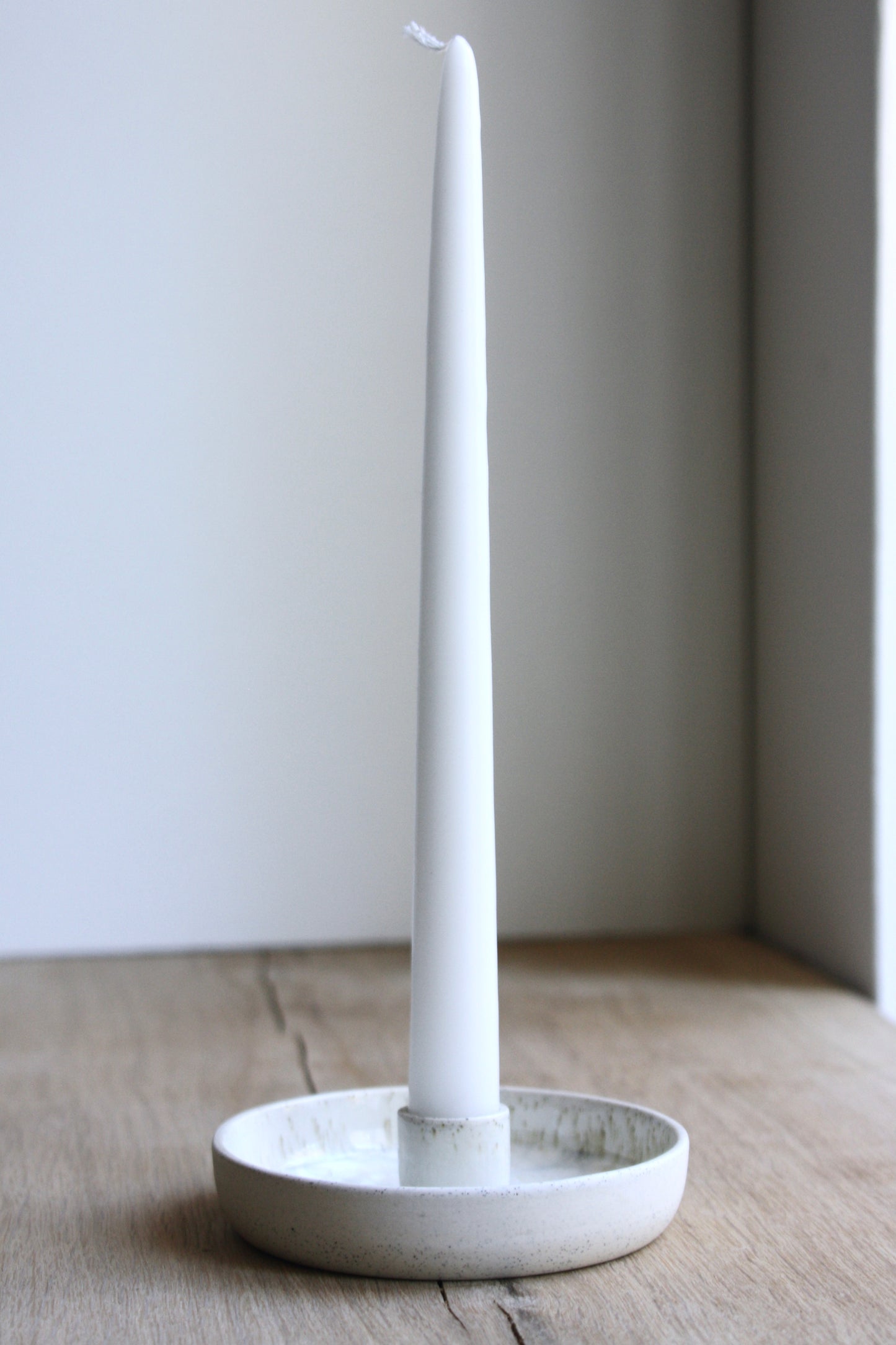 Candle Holder, Matt White