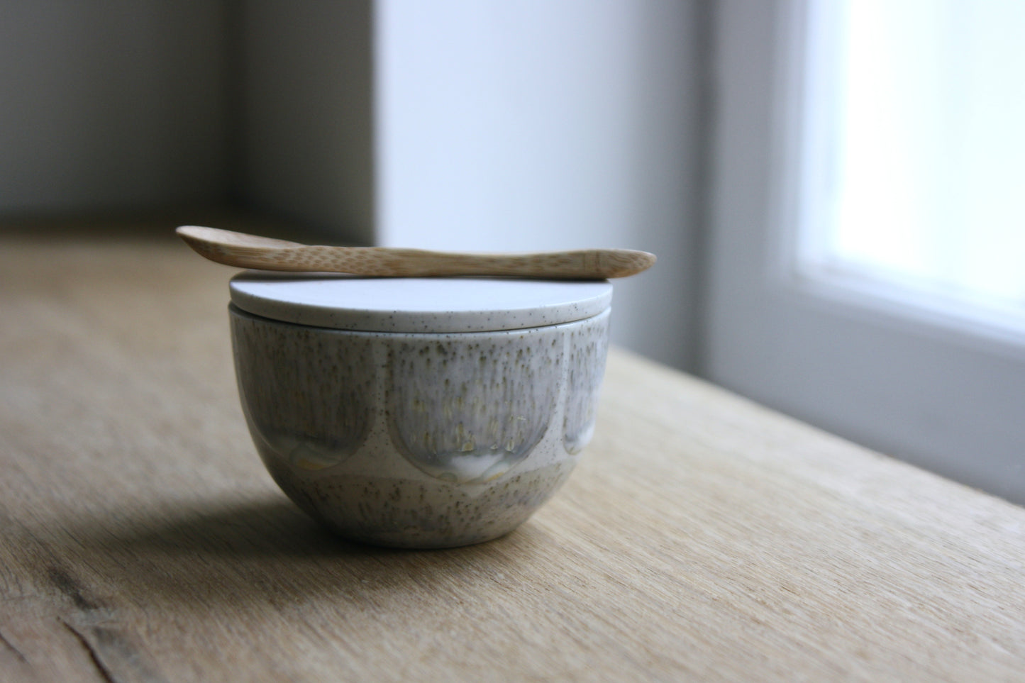 Lidded Bowl, w/Spoon, Brush