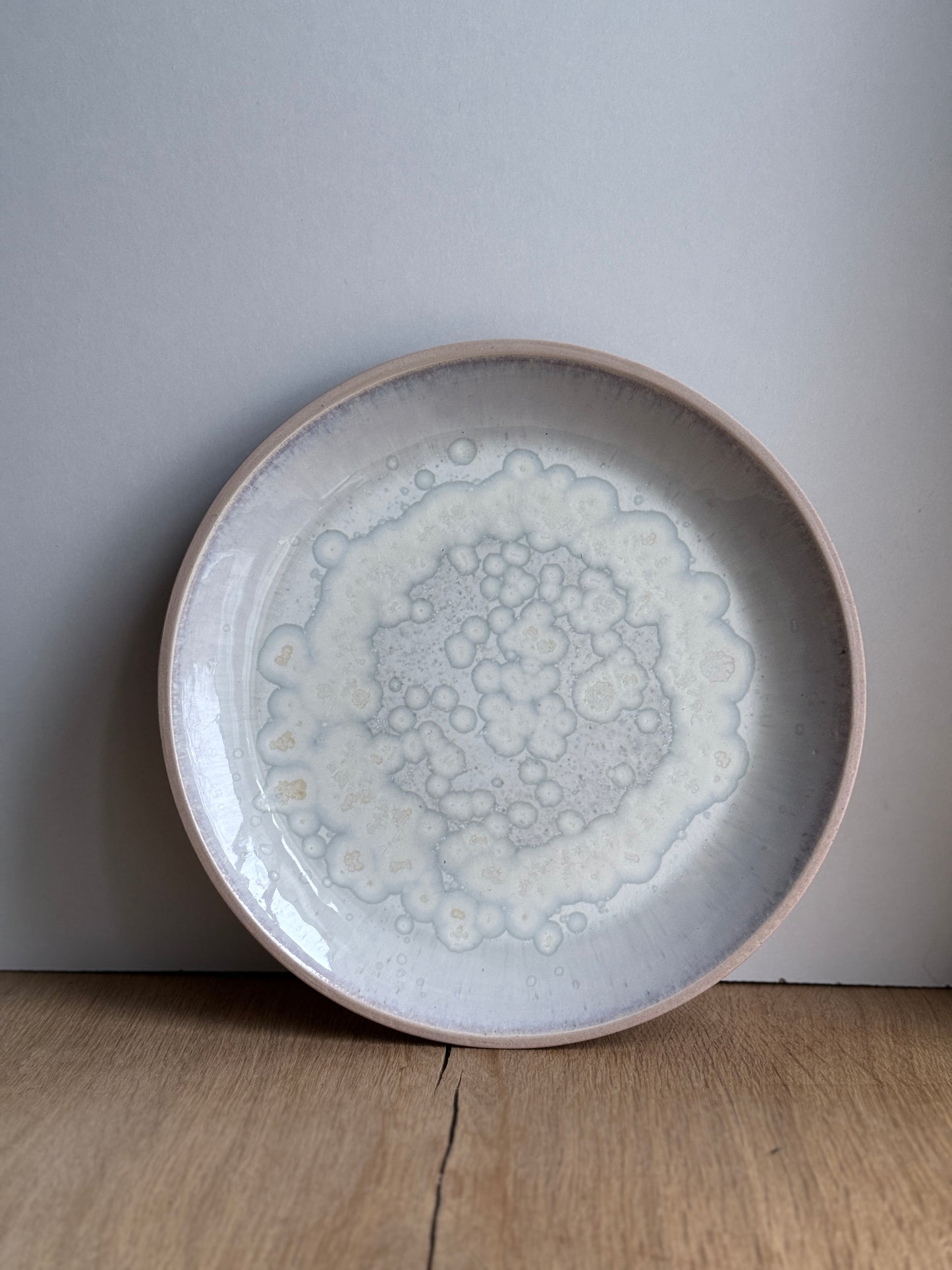 Lunch Plate, Light Rose w. crystal Glaze