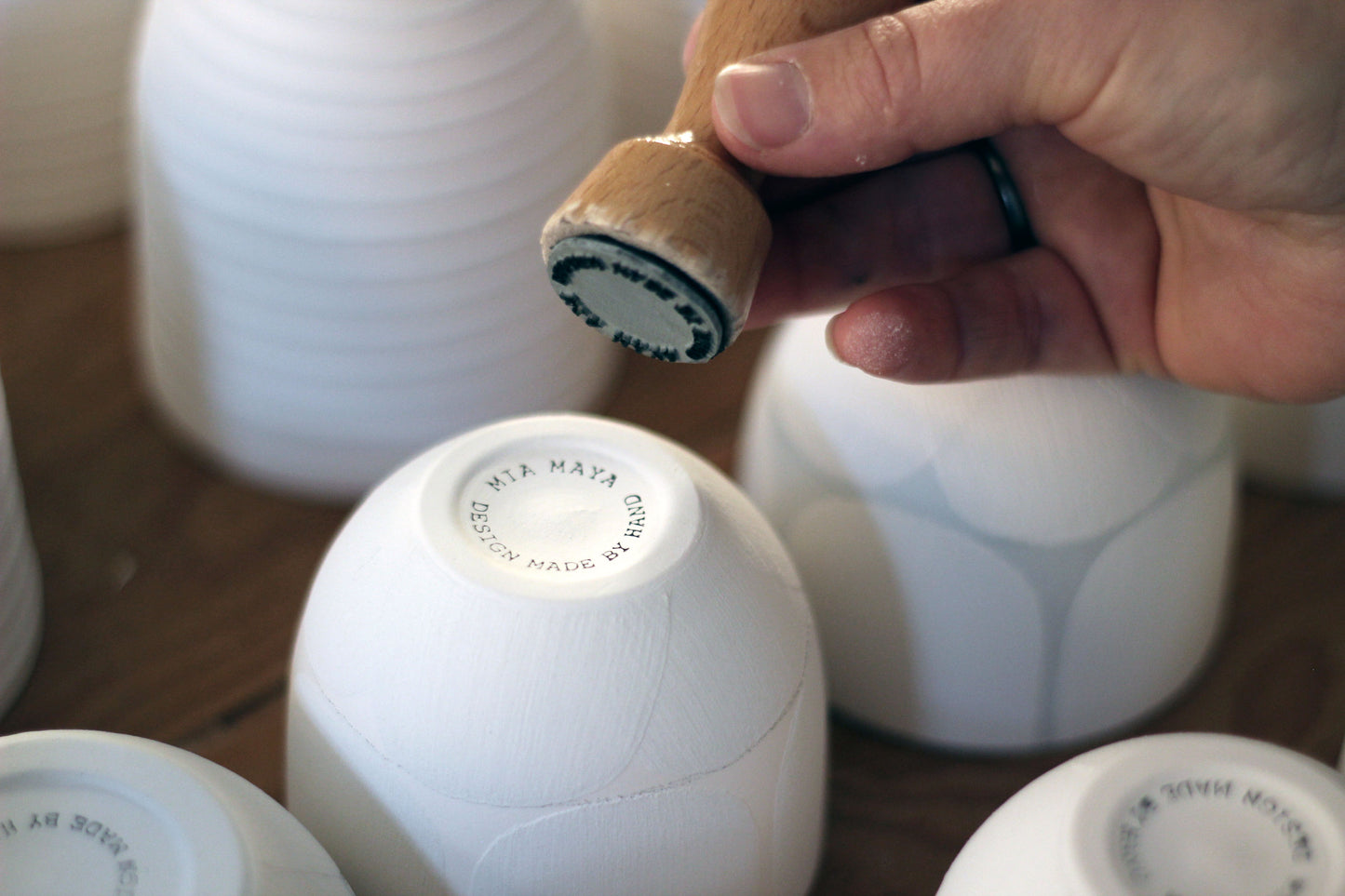 Coffee Cup, Matt White/ Stripes (200 ml)