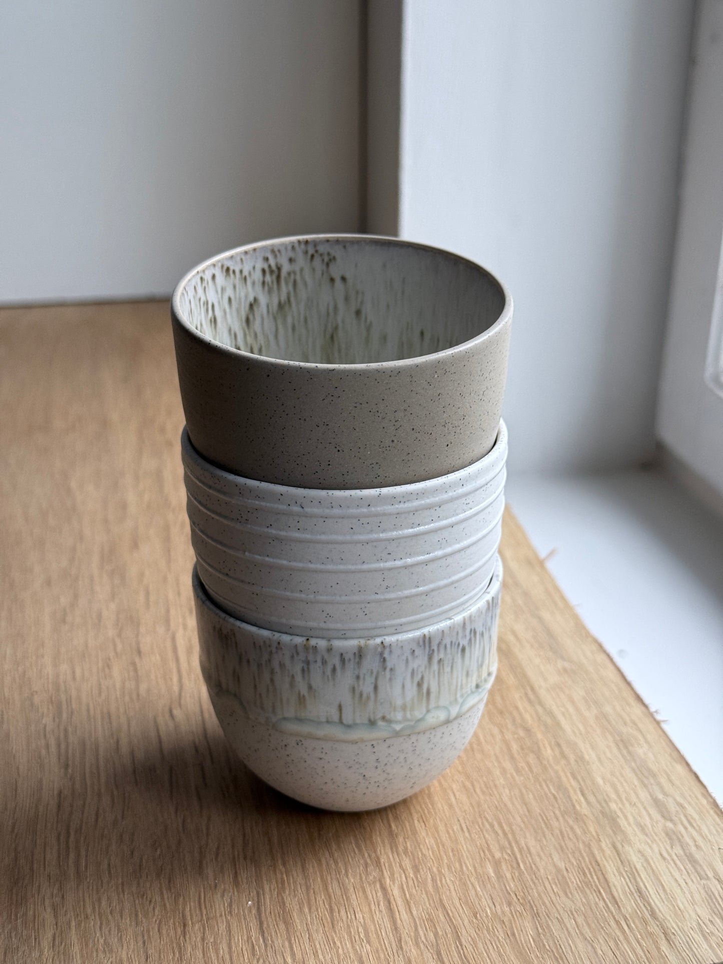 Cortado Cup, Matt White/ Stripes (130 ml)