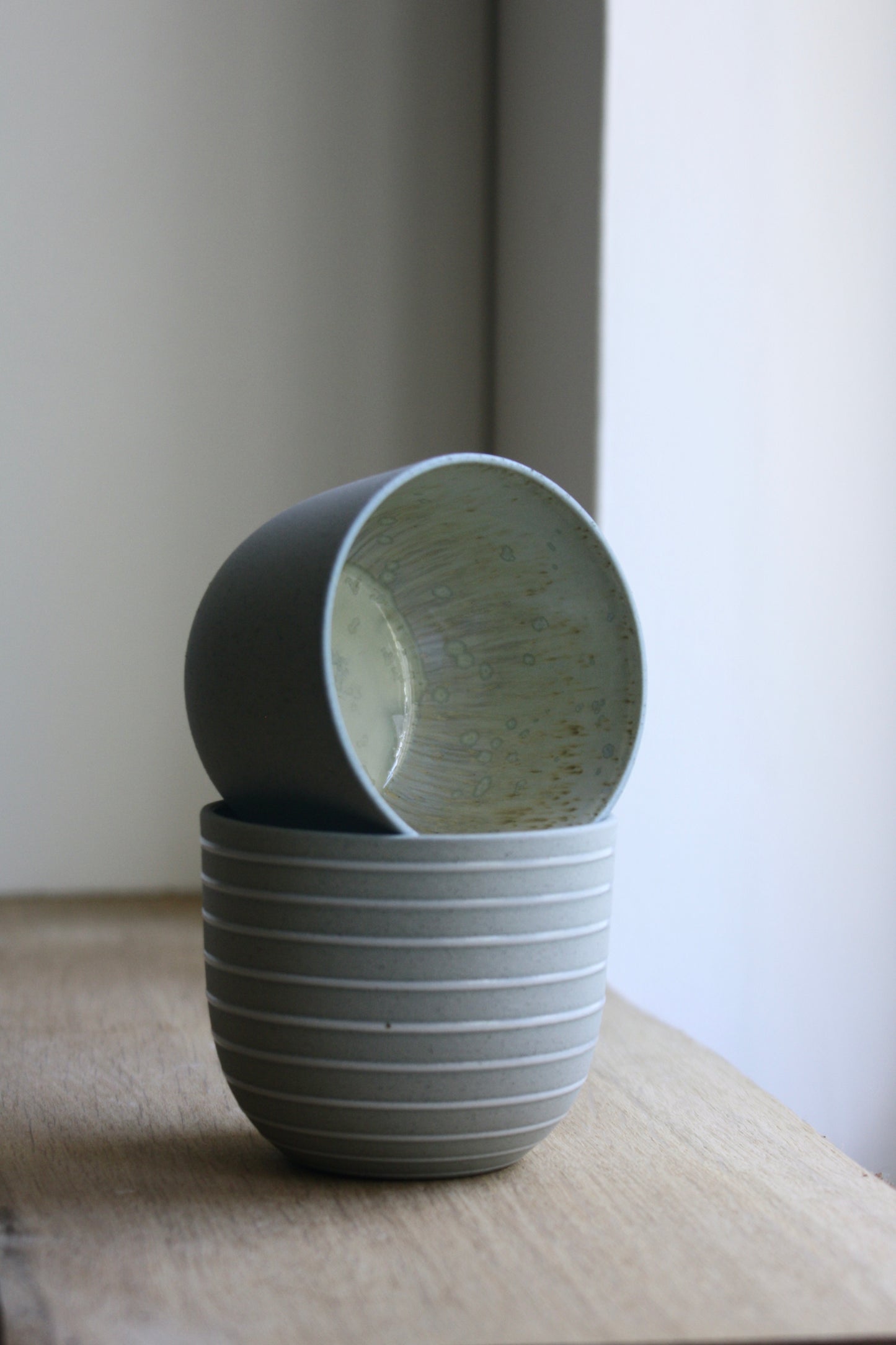 Coffee Cup, Stone Blue w/ crystal glaze (250 ml)