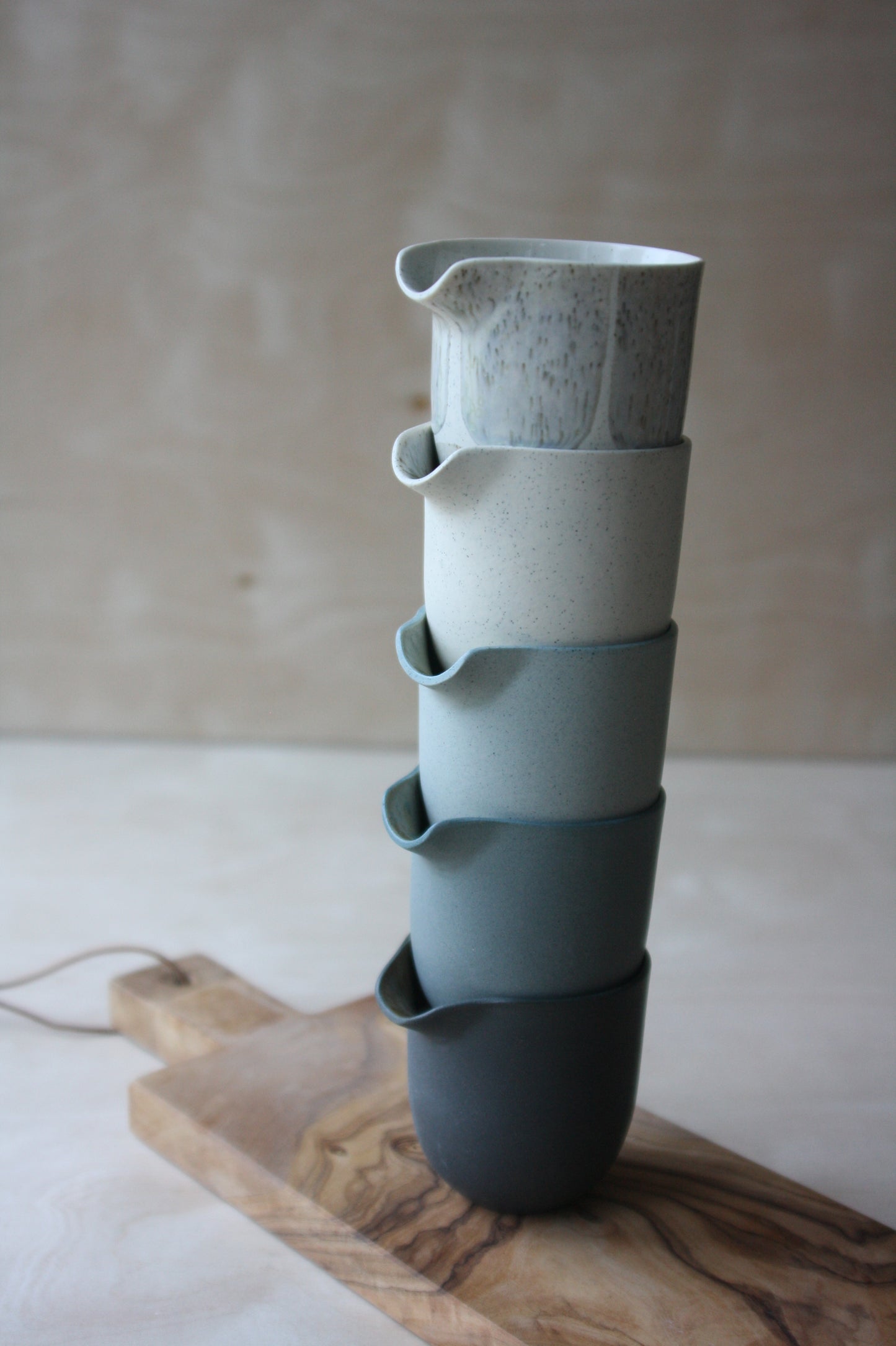 Jug, Matt White w/ crystal glaze (small)