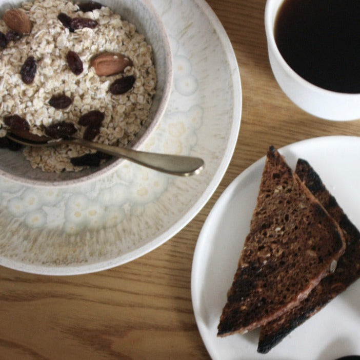 Lunch Plate, Matt White w. crystal Glaze