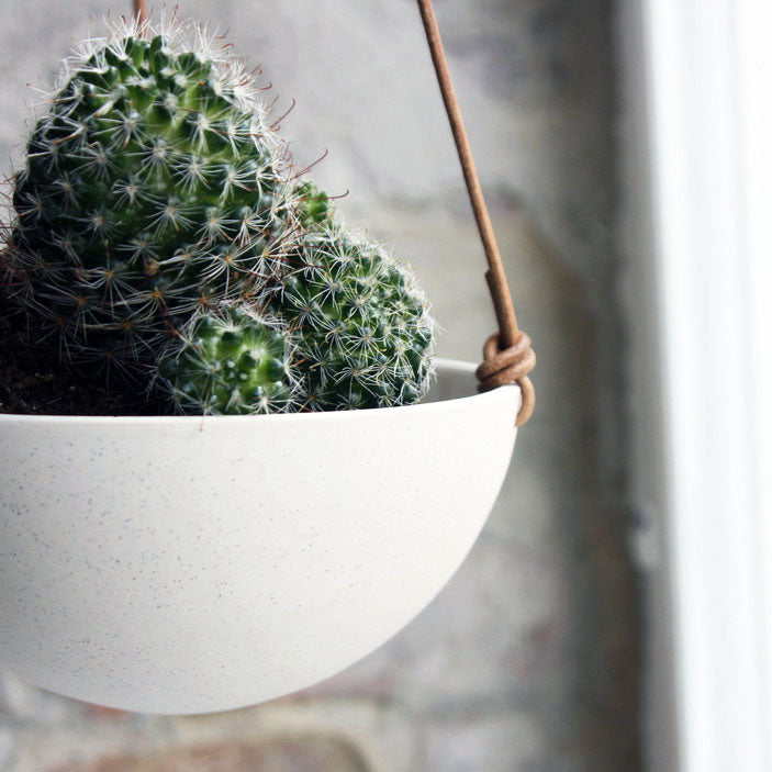 Hanging Bowl, Matt White (medium)