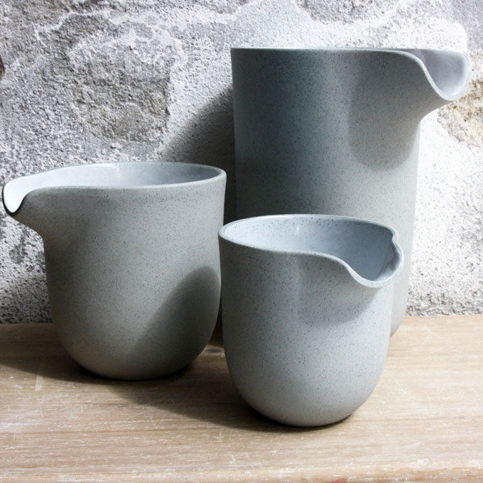 Jug, Stone Blue w/ white glaze (medium)