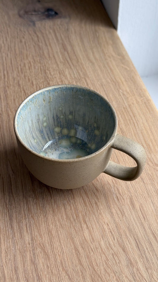 Cortado Cup with handle, Dark Brown w/Crystal glaze (130ml)