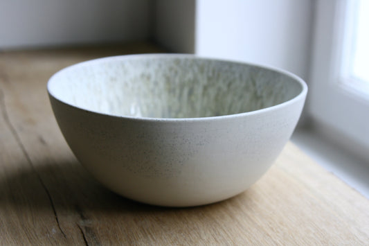 Pasta bowl, Matt White w/ Crystal Glaze