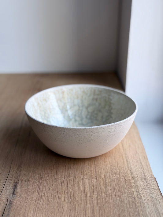 Breakfast bowl, Matt White w/ Crystal Glaze