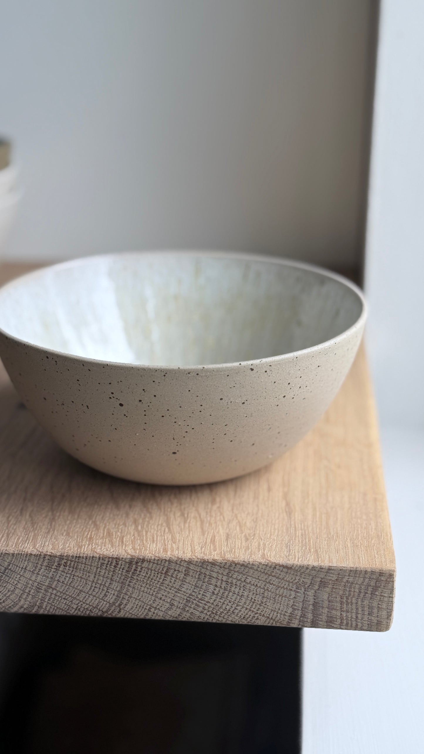 Ramen / Pasta Bowl, Sand & Dots w/ Crystal Glaze