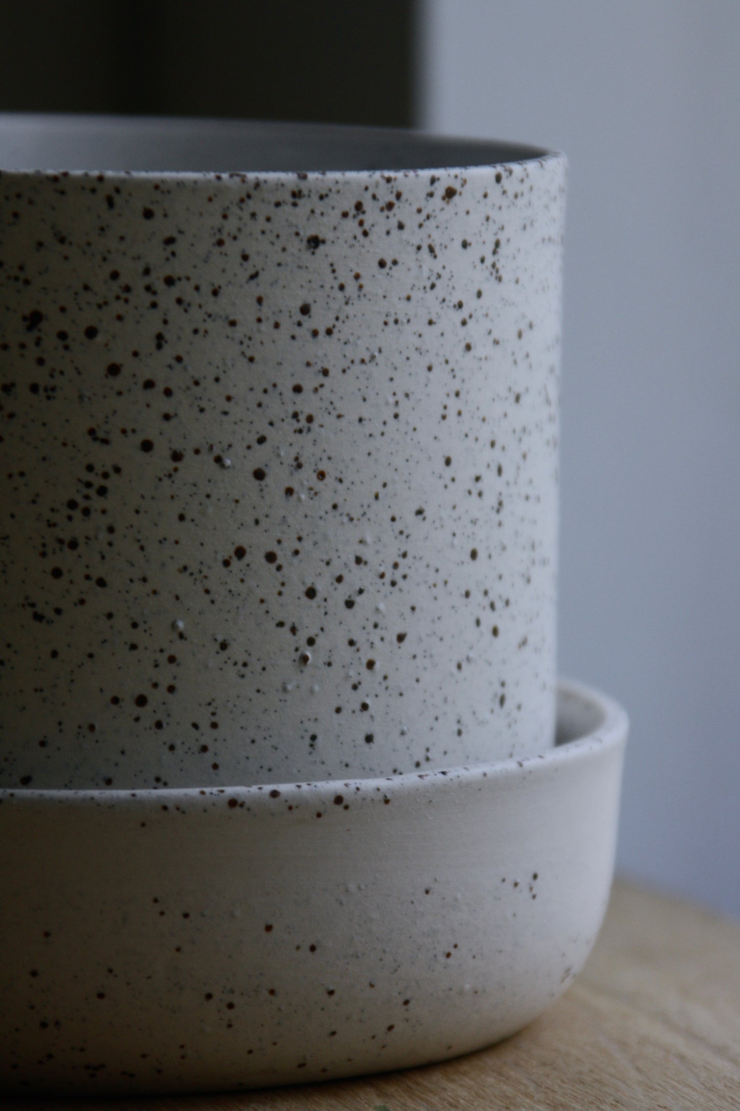 Plant Pot w/Saucer, Dots