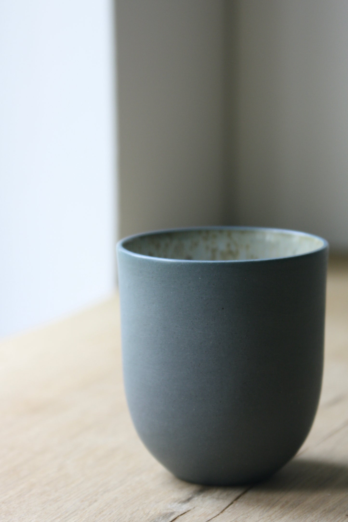 Coffee Cup, Petrol Blue w/ crystal glaze (200 ml)