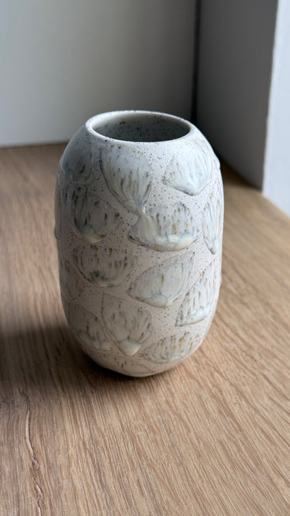 Vase Small, Matt White w/Glaze Deco
