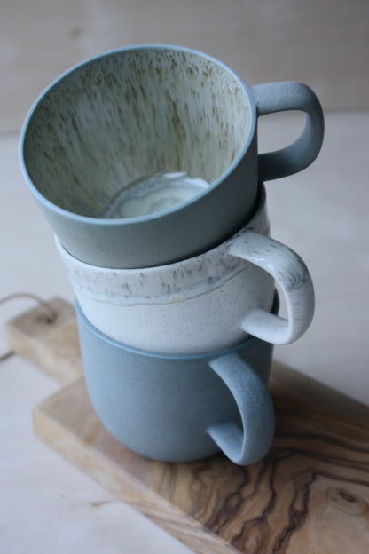 Mug with handle, Petrol Blue w/Crystal glaze (250 ml)