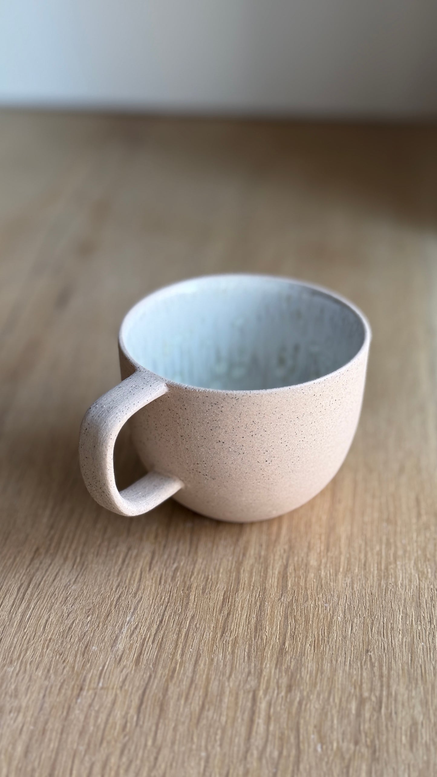 Cortado Cup with handle, Light Rose w/Crystal glaze (130 ml)