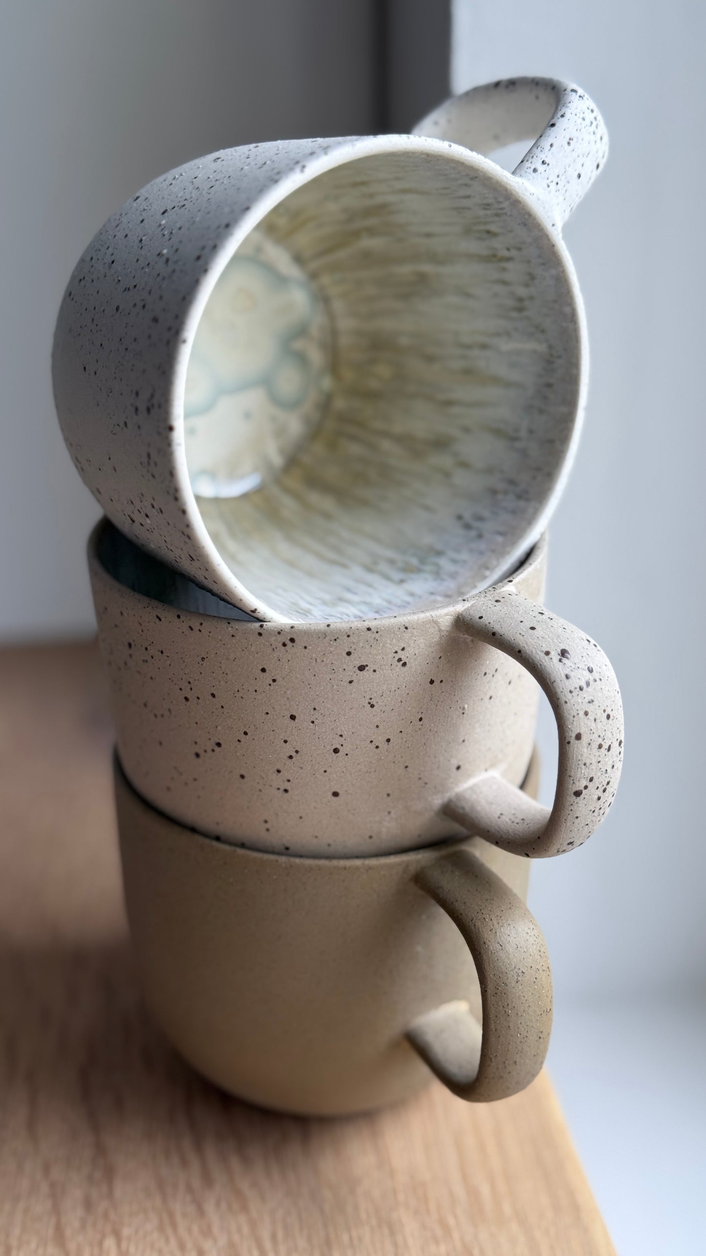 Mug with handle, Sand & Dots w/Crystal glaze (250 ml)