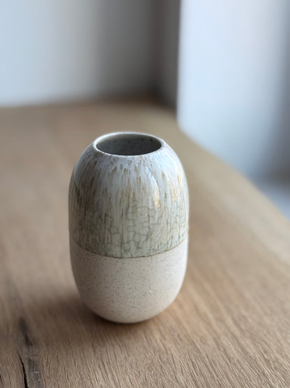 Vase Small, Matt white & Dip