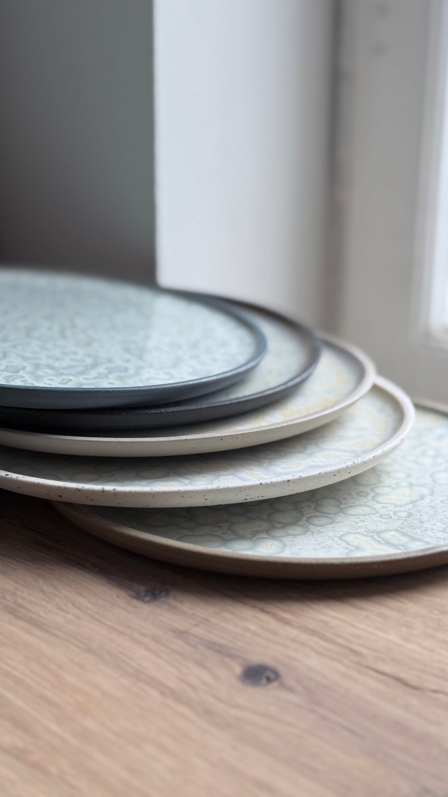 Dessert / Sushi plate, Petrol Blue w/ crystal glaze