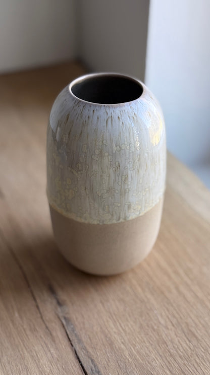 Vase, Large Wide, Sand & Dip