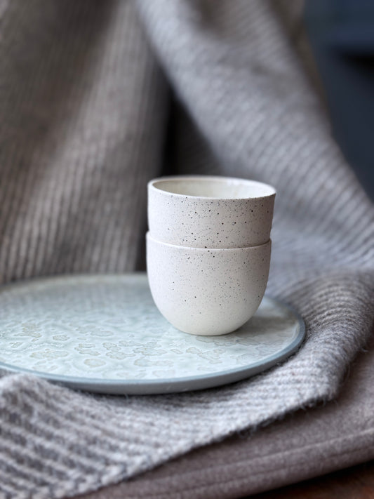 Dessert / Sushi plate, Stone Blue w/ crystal glaze