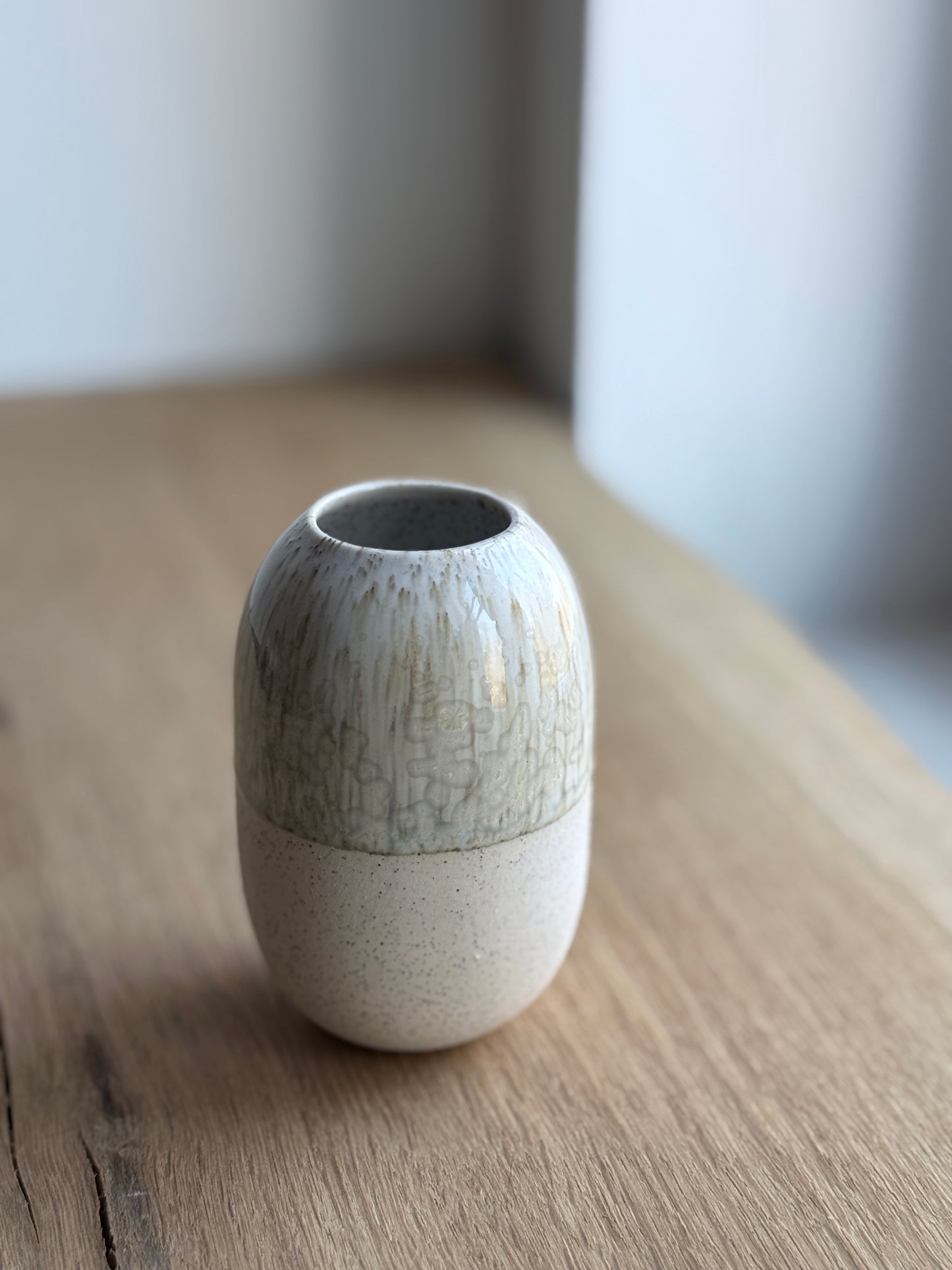 Vase Small, Matt white & Dip