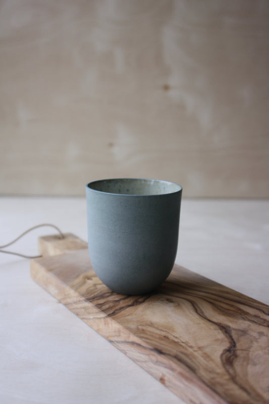Coffee Cup, Petrol Blue w/ crystal glaze (200 ml)
