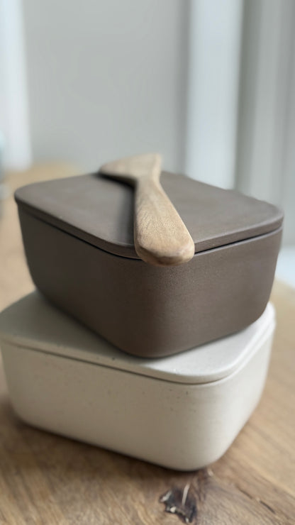 Butter Dish, Earth Brown