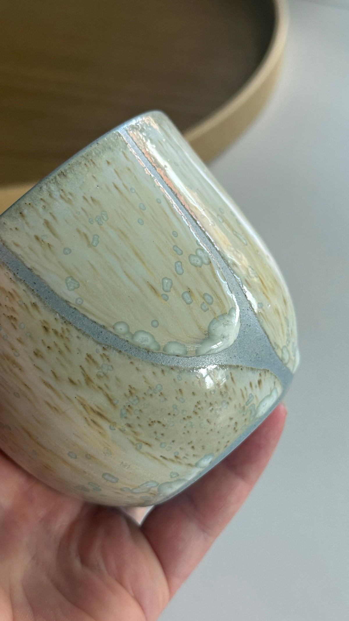 Coffee Cup, Stone Blue/ Off-center | Brush (250 ml)