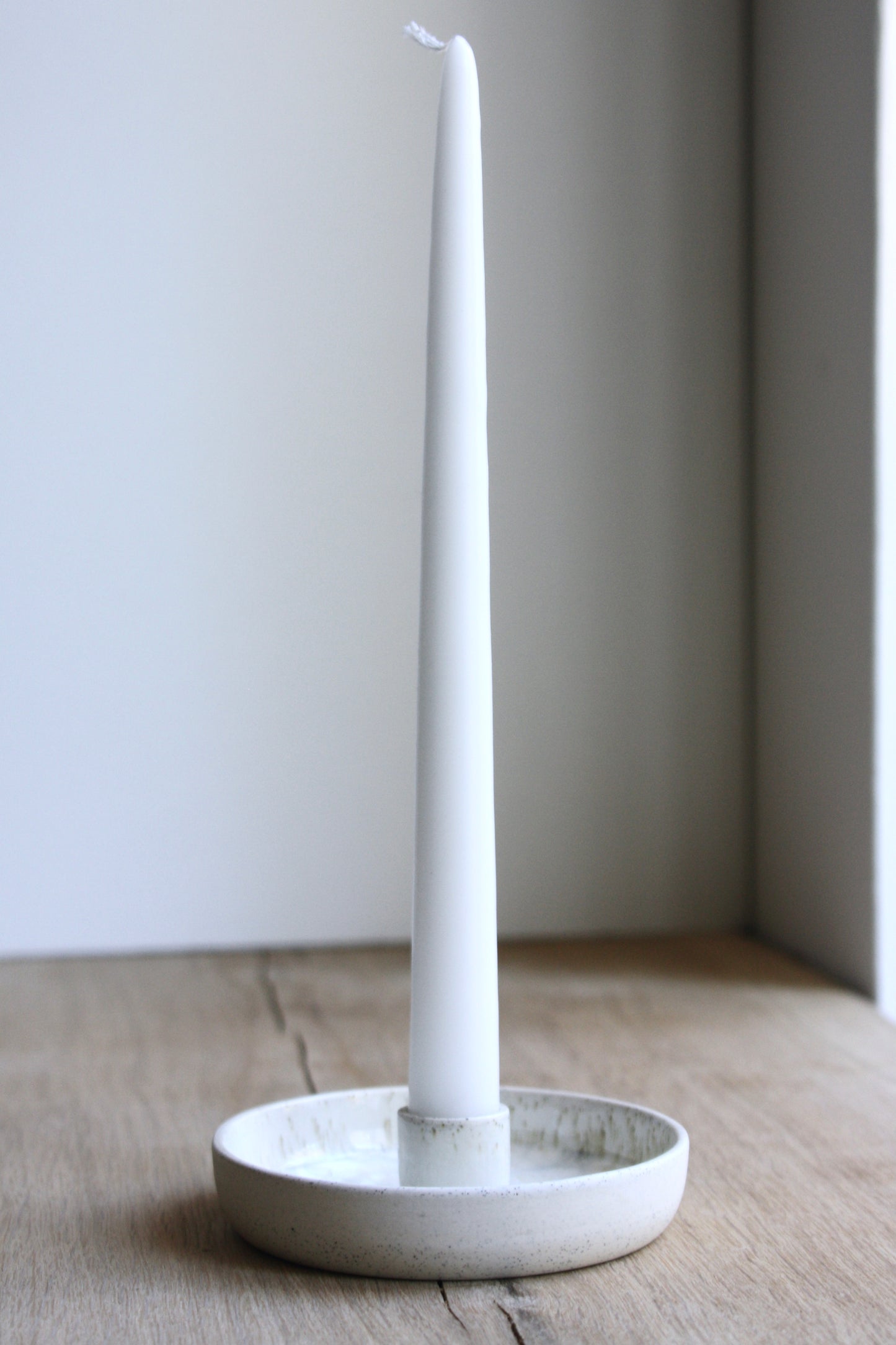 Candle Holder, Matt White