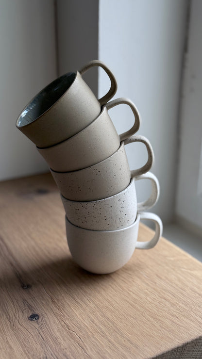 Cortado Cup with handle, Dark Brown w/Crystal glaze (130ml)