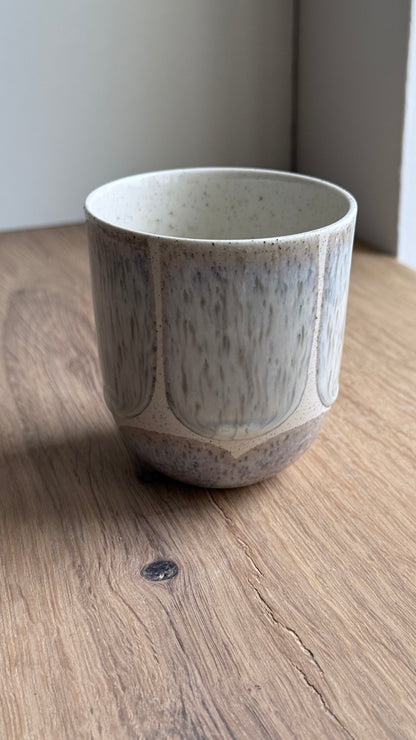 Coffee Cup, Matt White/Brush (200 ml)