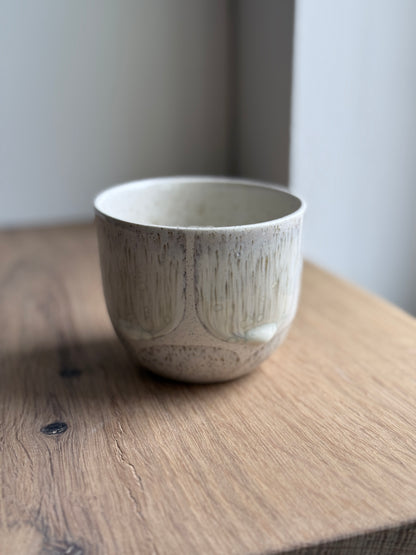 Coffee Cup, Matt White/ Brush (250 ml)