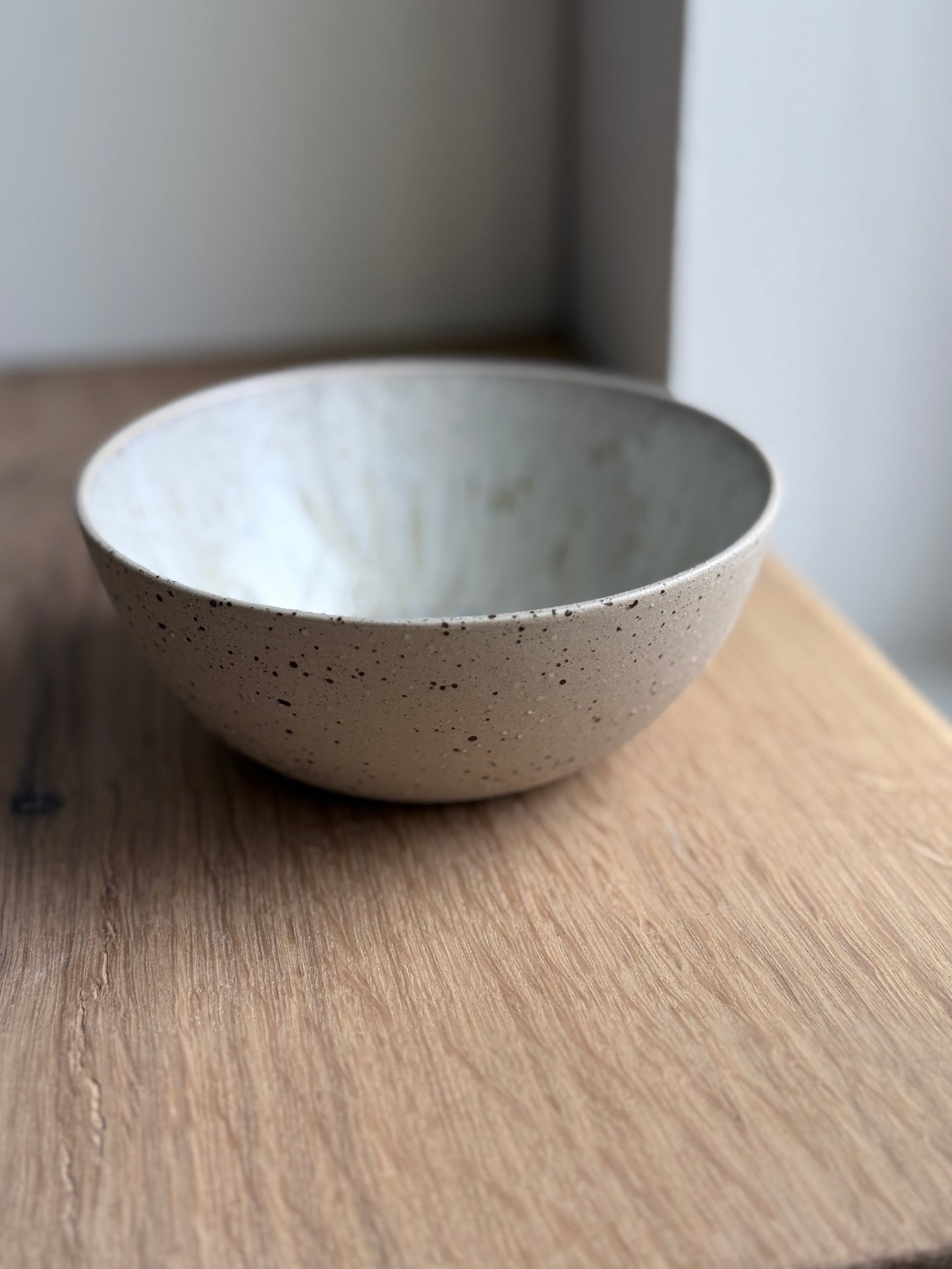 Breakfast bowl, Sand & Dots w/ Crystal Glaze