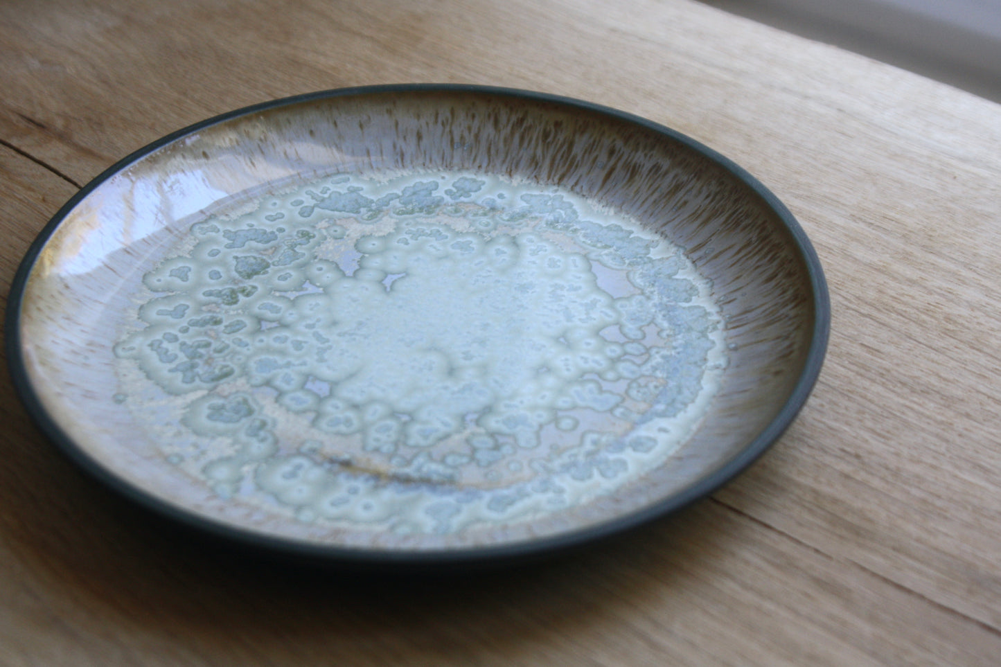 Lunch Plate, Matt Black w. crystal Glaze