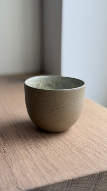 Cortado Cup, Dark Brown w/ crystal glaze (130 ml)