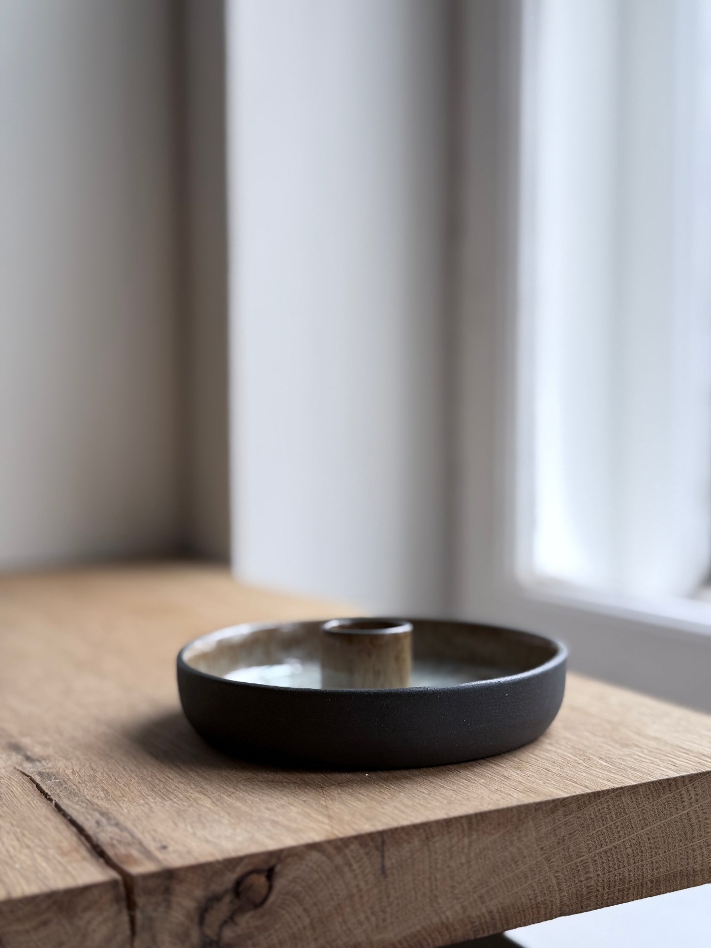 Candle Holder, Matt Black