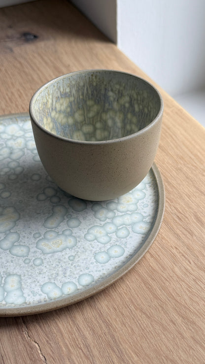 Cortado Cup, Dark Brown w/ crystal glaze (130 ml)