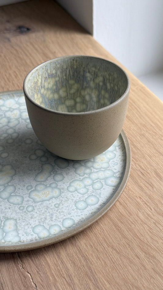 Cortado Cup, Dark Brown w/ crystal glaze (130 ml)