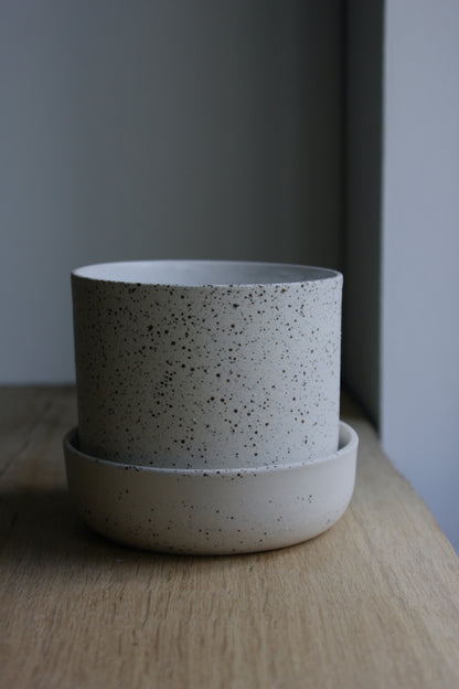Plant Pot w/Saucer, Dots