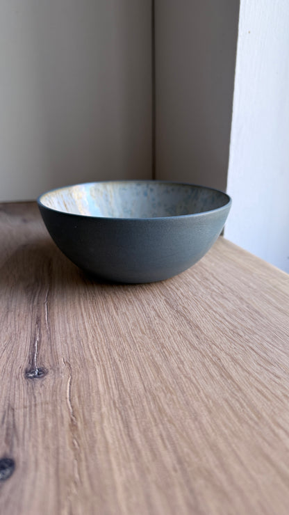 Breakfast bowl, Petrol Blue w/ Crystal Glaze