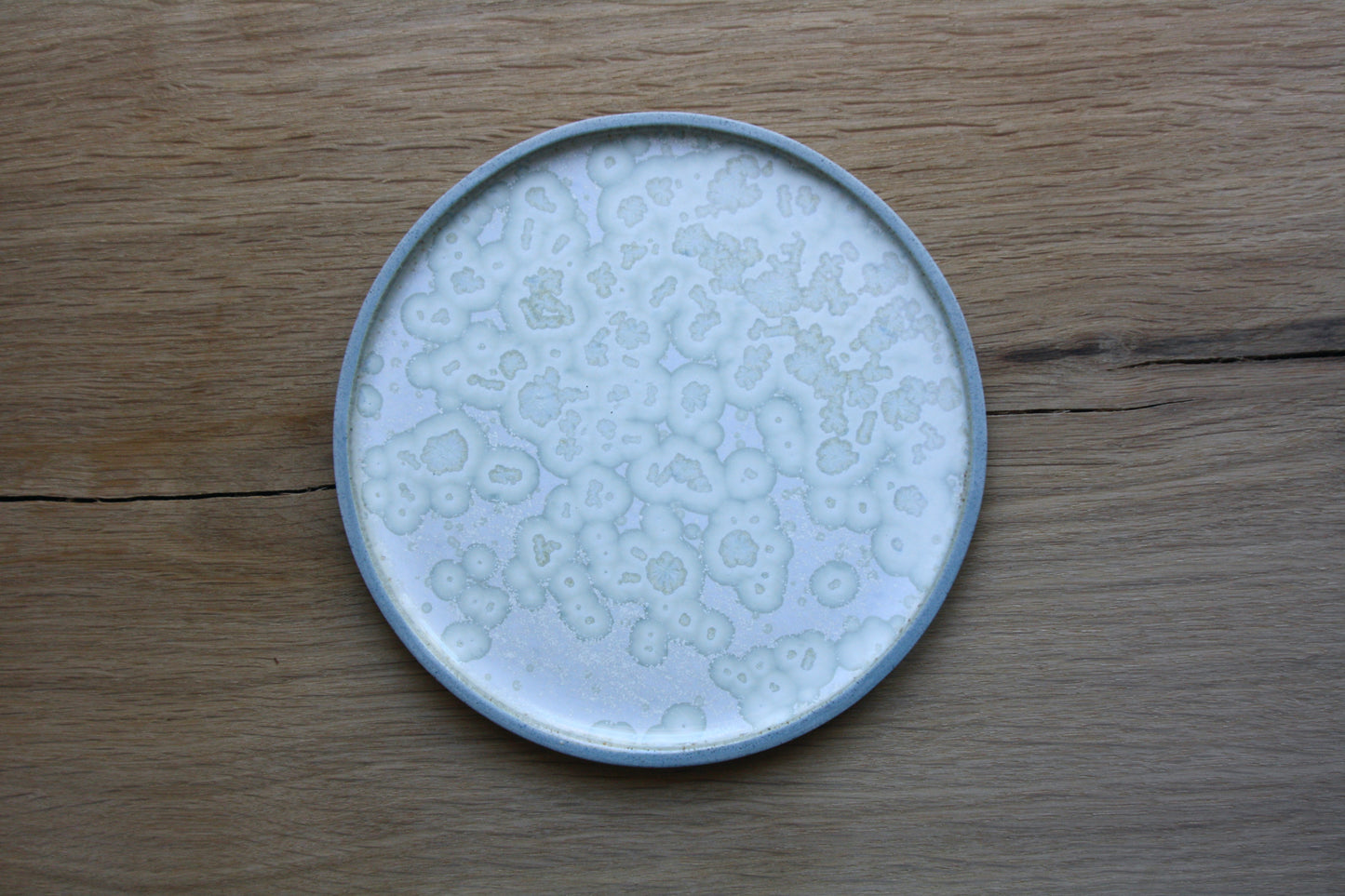 Dessert / Sushi plate, Stone Blue w/ crystal glaze