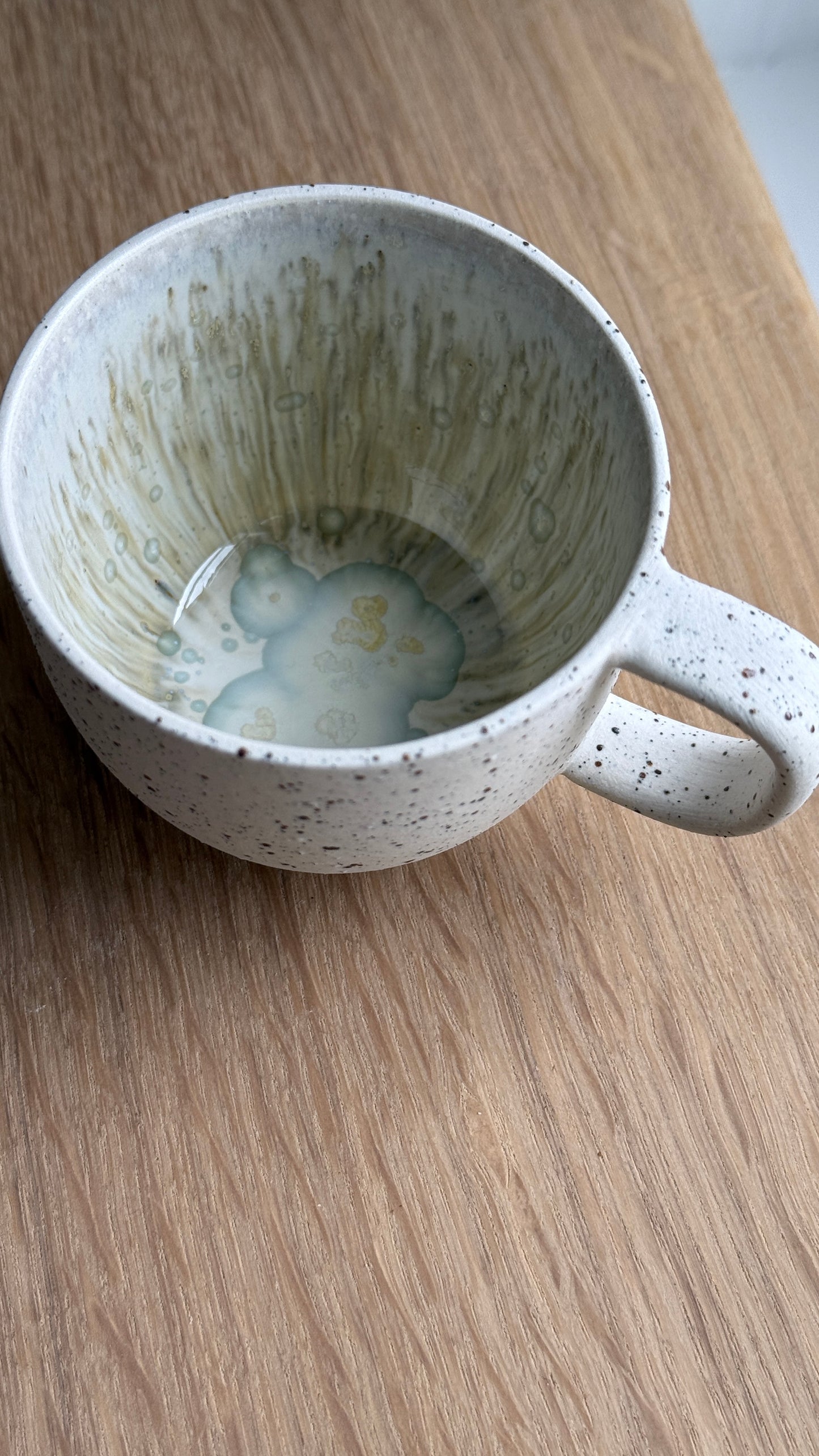 Cortado Cup with handle, Dots w/Crystal glaze (130 ml)