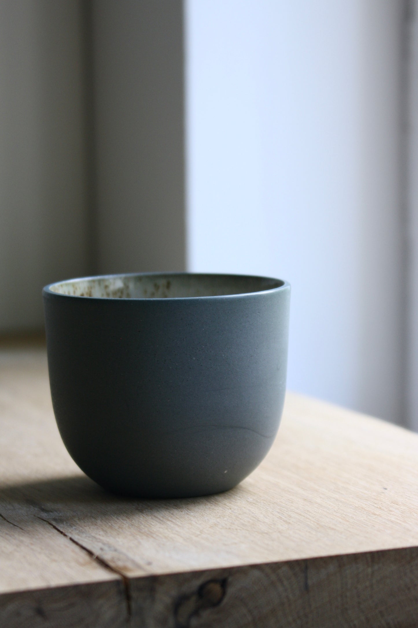 Coffee Cup, Petrol Blue w/ crystal glaze (250 ml)