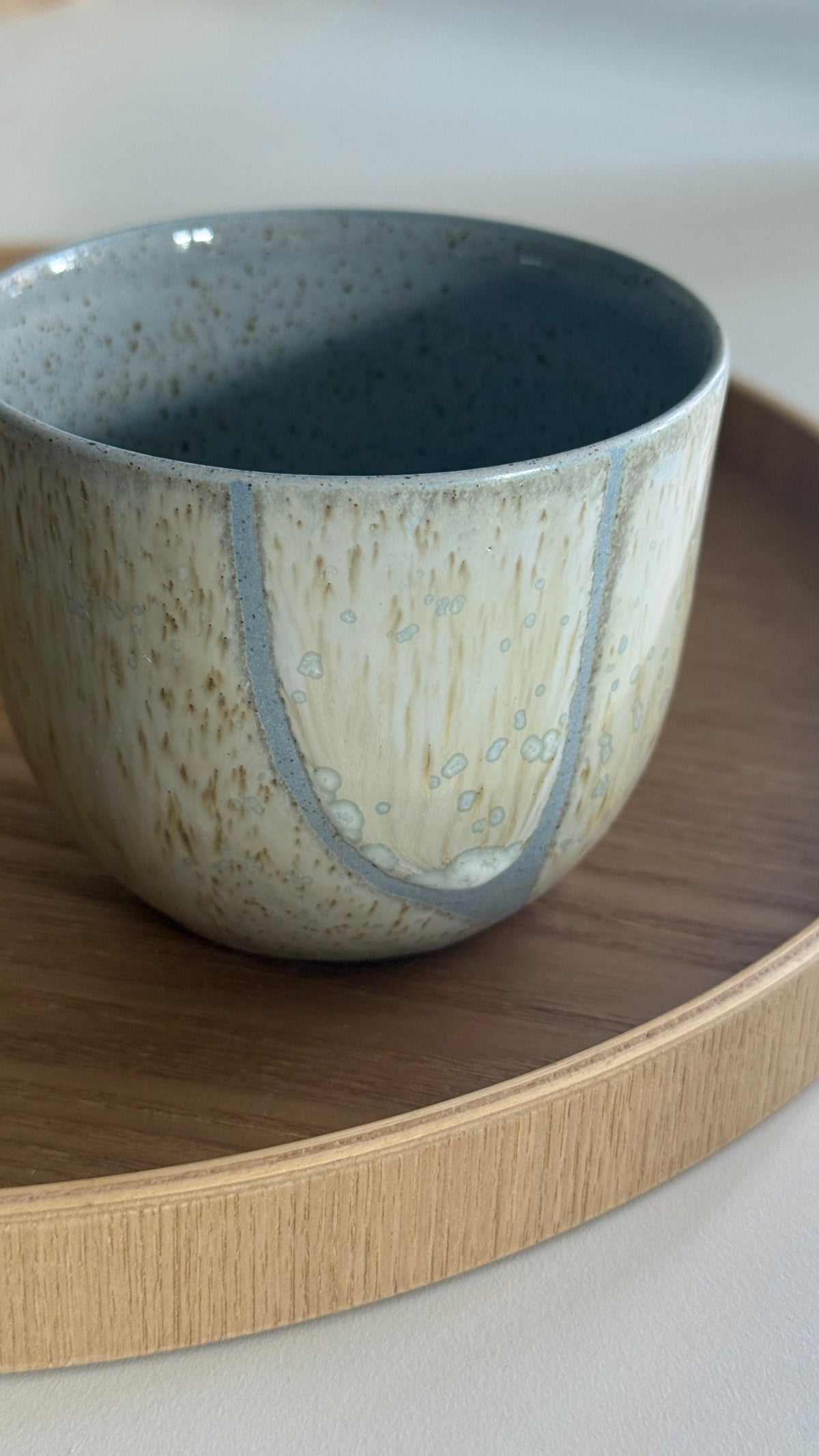 Coffee Cup, Stone Blue/ Off-center | Brush (250 ml)