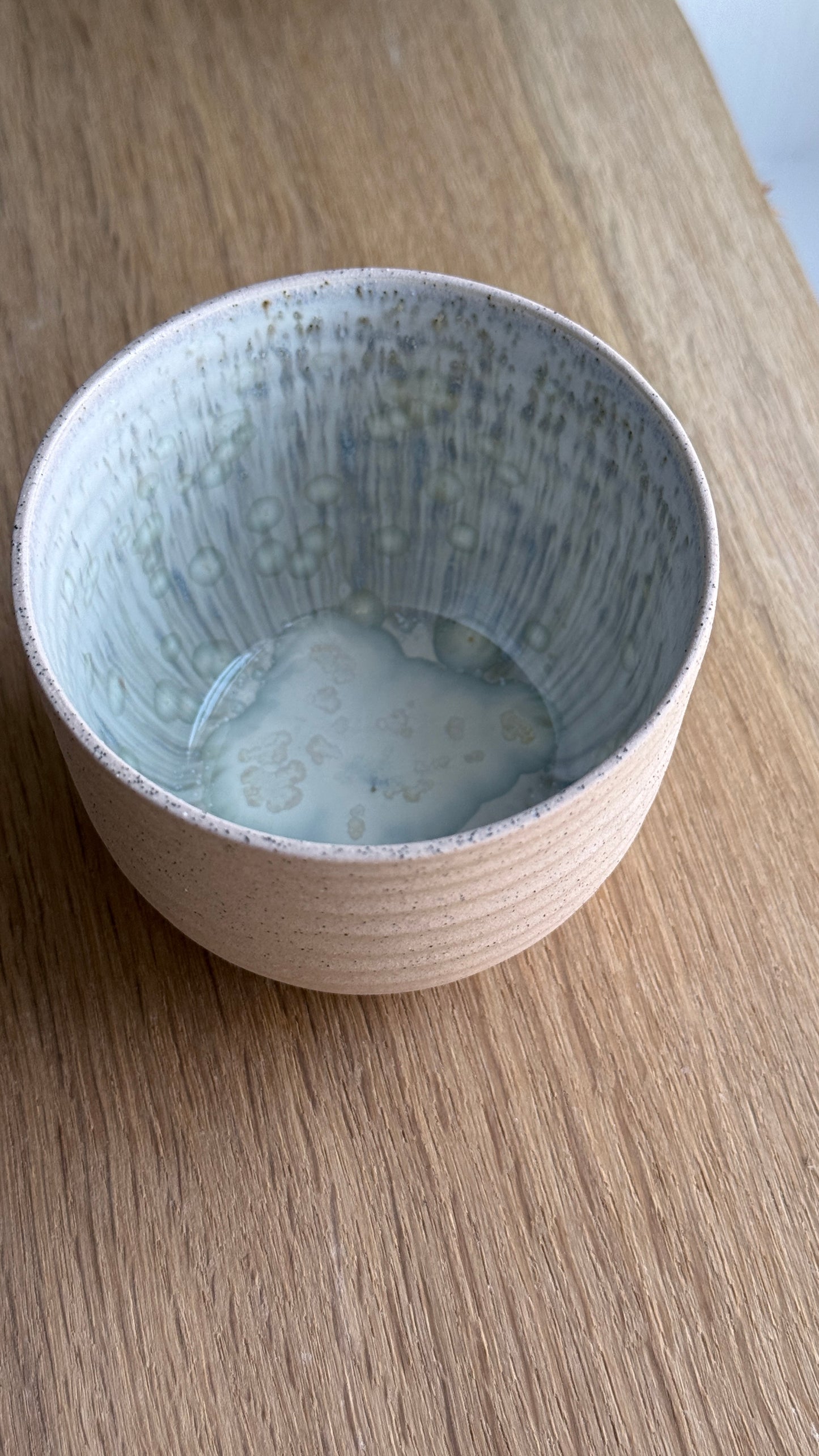 Textured Cup, Light Rose w/ crystal glaze (200 ml)
