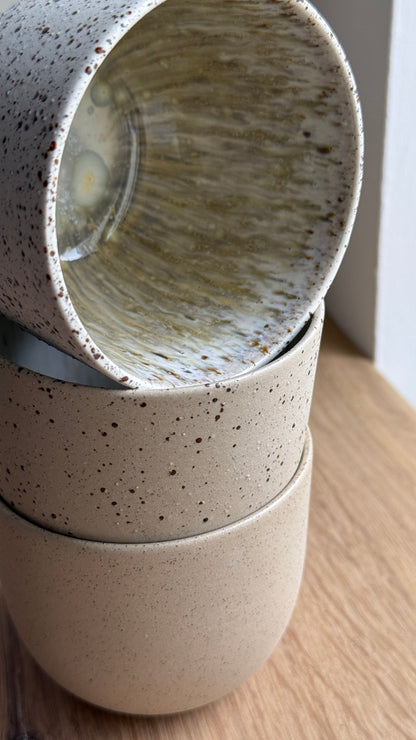 Coffee Cup, Sand & Dots w/ crystal glaze (250 ml)
