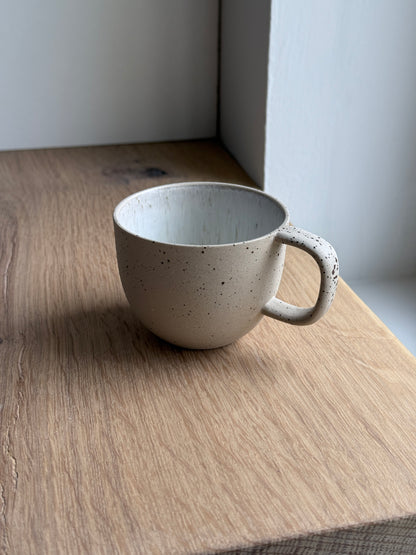 Cortado Cup with handle, Sand & Dots w/Crystal glaze (130 ml)