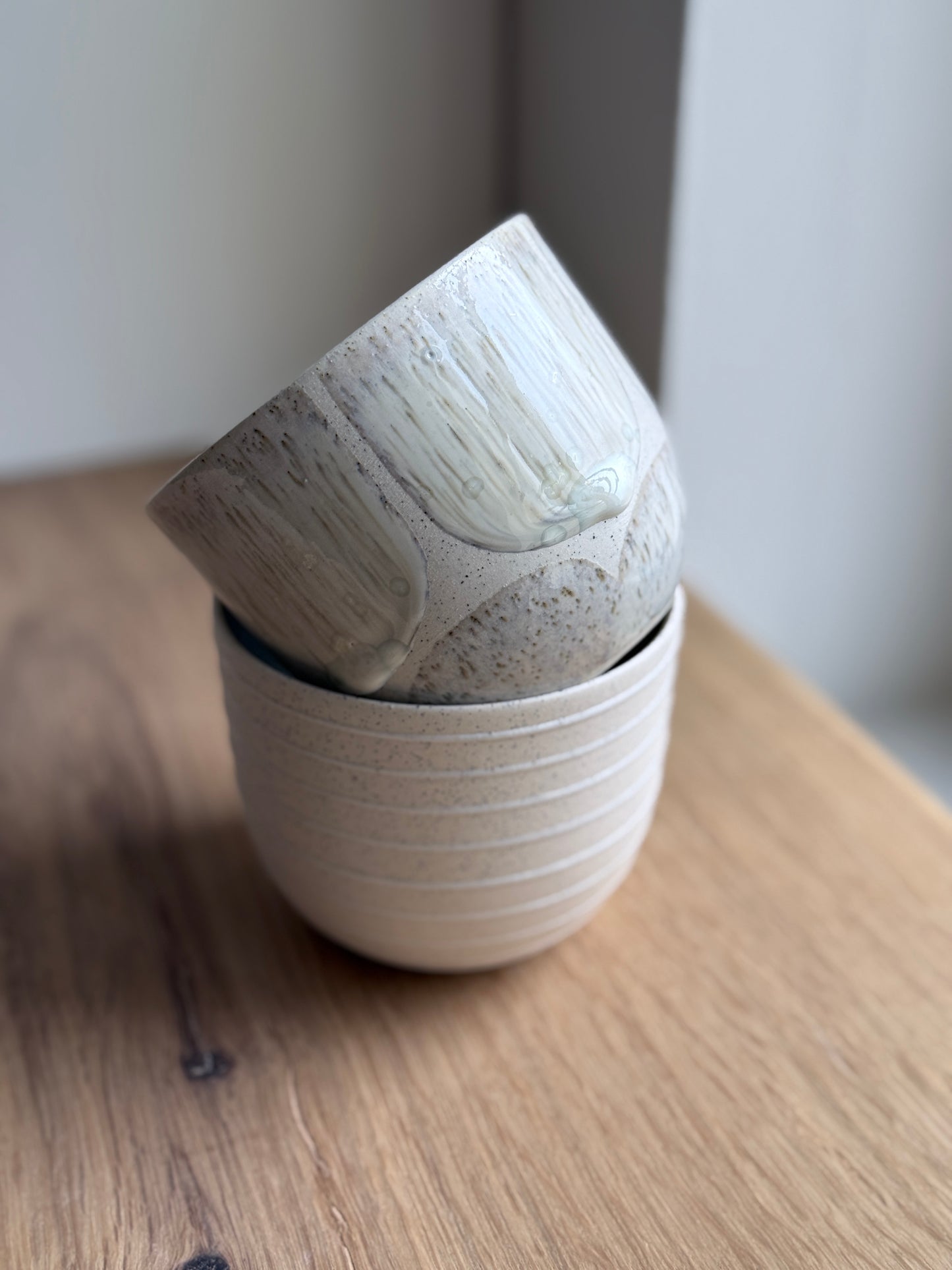 Coffee Cup, Matt White/ Brush (250 ml)